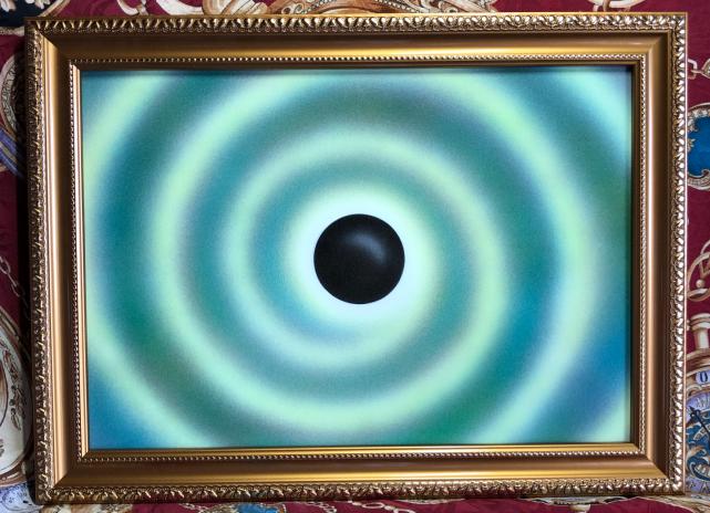 ブラックホール宇宙エネルギーボルテックス（渦）神道アメノミナカヌシ現代アート絵画